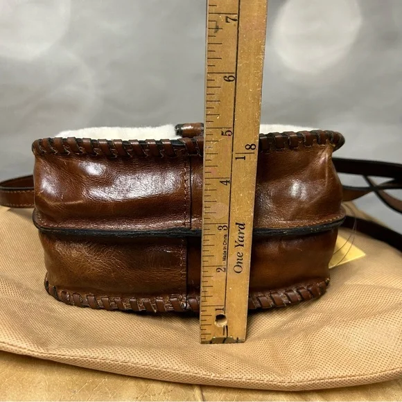 NWT Patricia Nash Leather Finch Sherpa Crossbody Bag with dust bag - Picture 5 of 12